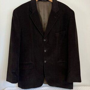Vintage Alfani Men’s 42R Dark Brown Silk Blend Suit Jacket Sports Coat Blazer